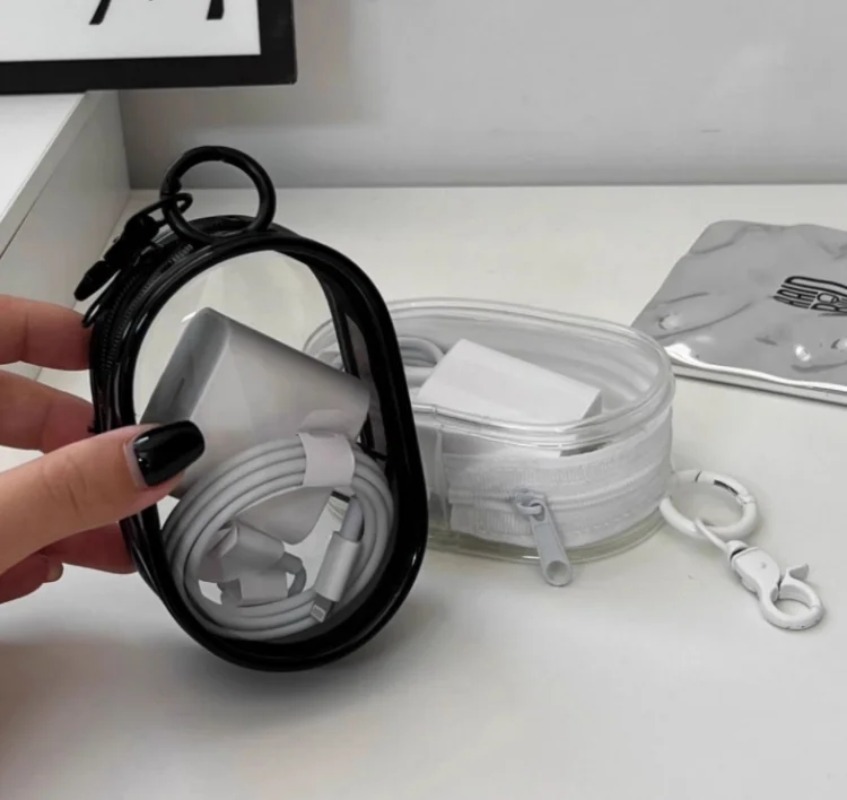 Tech Accessories For Christmas - 5 SZTUK Przezroczystych Przenośnych Torebek na