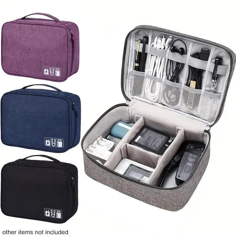Tech Accessories Travel - Organizer na elektronikę, wodoodporny futerał podróżny,