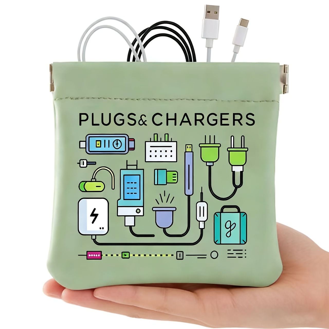 Tech Accessories Travel - Przenośna torba na kable 12x12 cm
